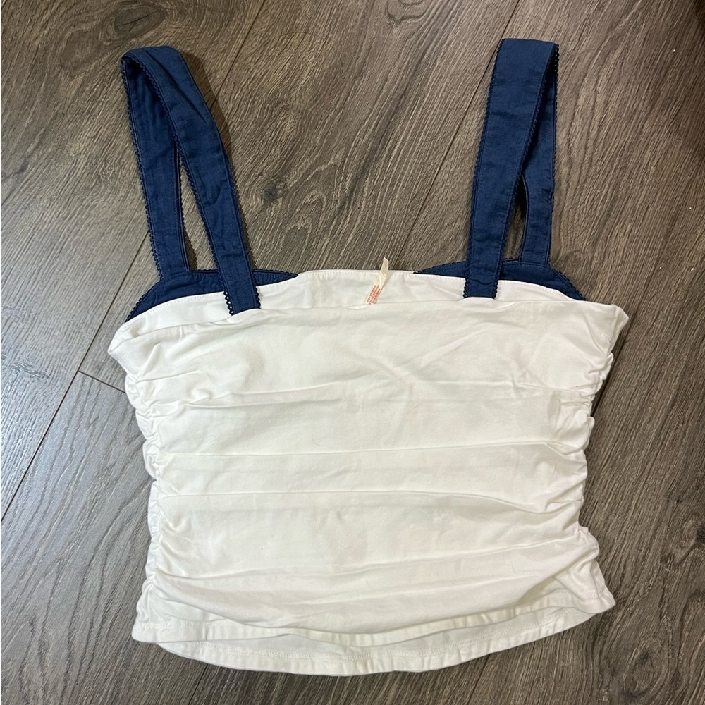 *NWOT* Free People 2 Tone Tank in White Combo - Picture 5 of 5